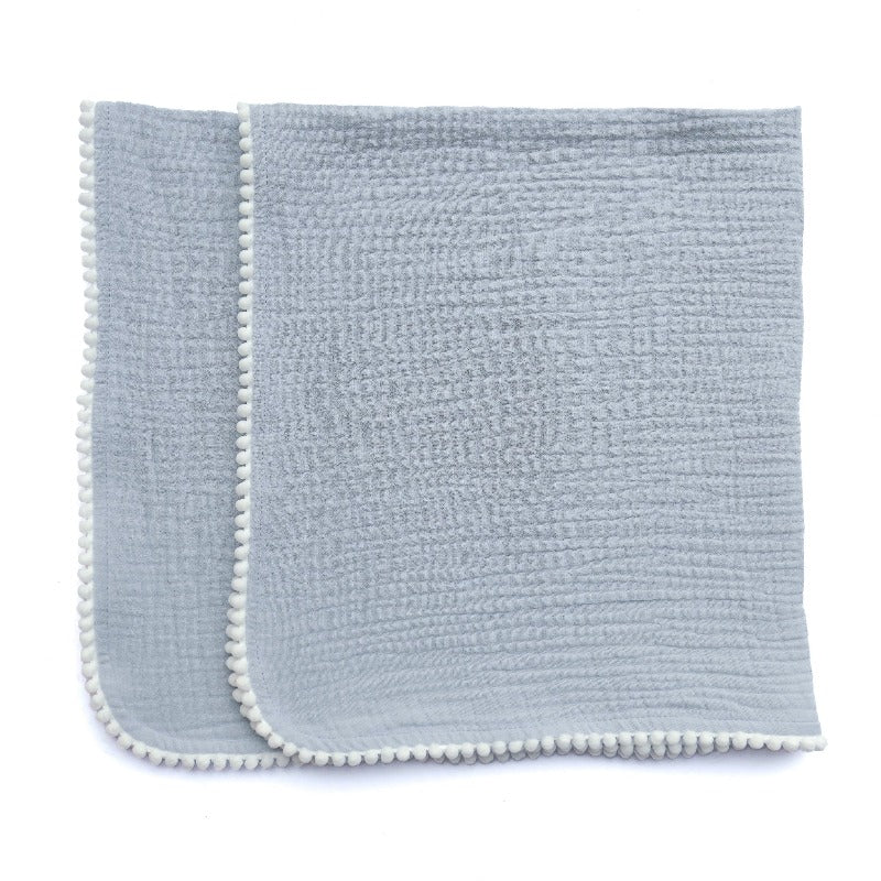 Bio Mullwindel Spucktuch aus Muslin - Graublau