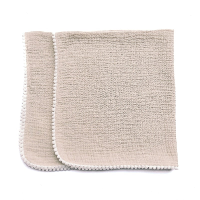 Bio Mullwindel Spucktuch aus Muslin - Beige