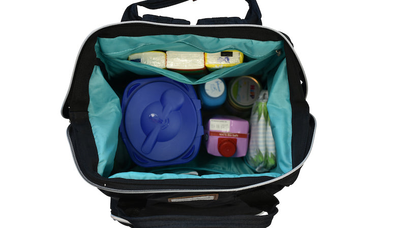 Wickelrucksack | Groß | Schwarz | Kiddie Babywear | Modern und Praktisch
