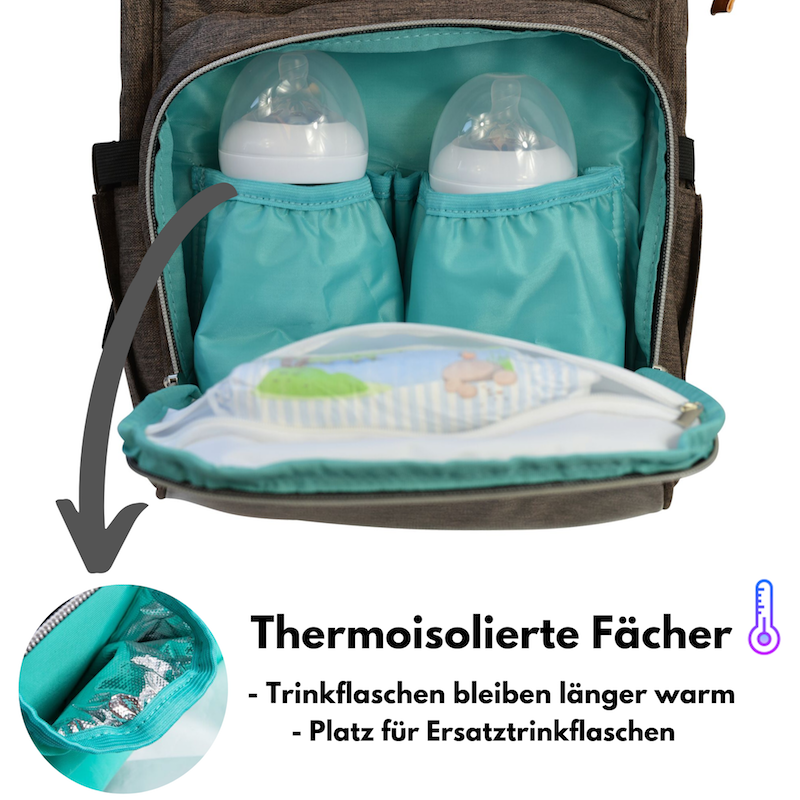 Wickelrucksack | Groß | Braun | Kiddie Babywear | Modern und Praktisch