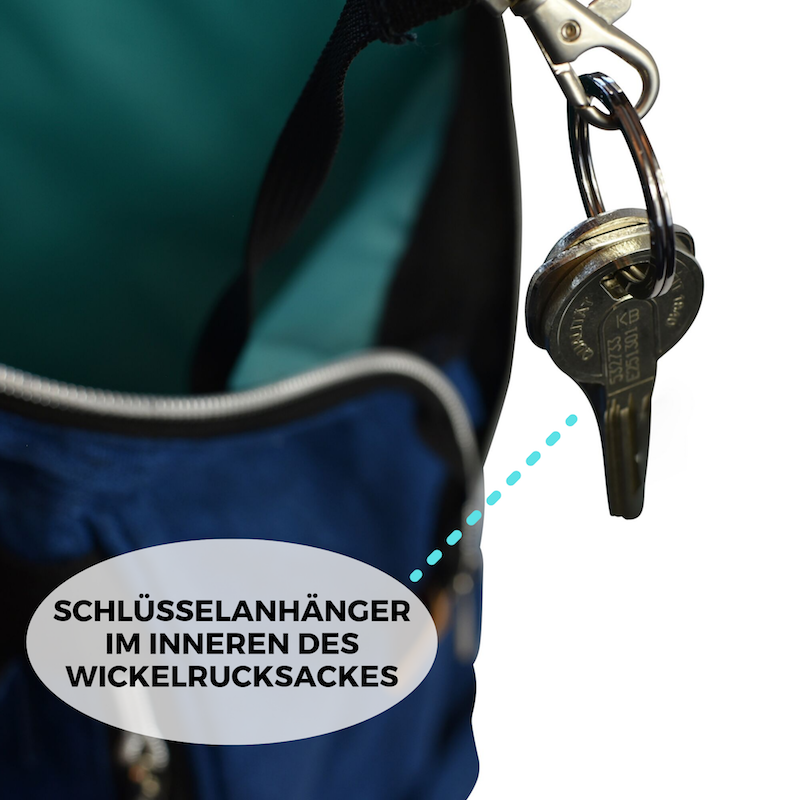 Wickelrucksack | Groß | Dunkelblau | Kiddie Babywear | Modern und Praktisch