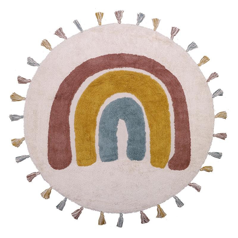 Regenbogen Kinderzimmer Teppich Rund