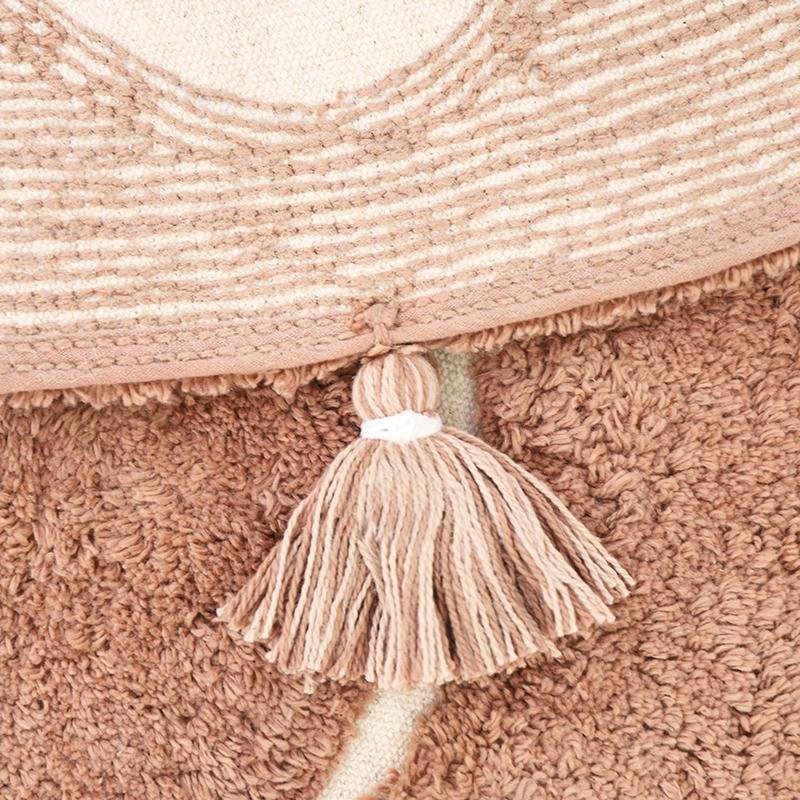 YVA Böhmischer Kinderteppich mit Pompons