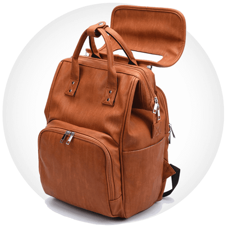 Premium Wickelrucksack aus Leder