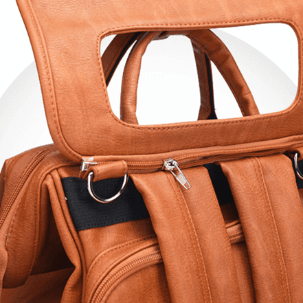 Premium Wickelrucksack aus Leder