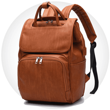 Premium Wickelrucksack aus Leder