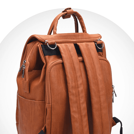 Premium Wickelrucksack aus Leder