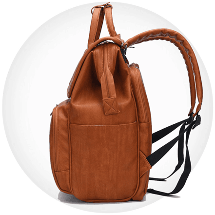 Premium Wickelrucksack aus Leder