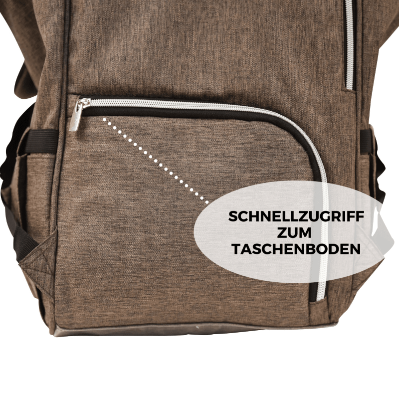 Wickelrucksack | Groß | Braun | Kiddie Babywear | Modern und Praktisch
