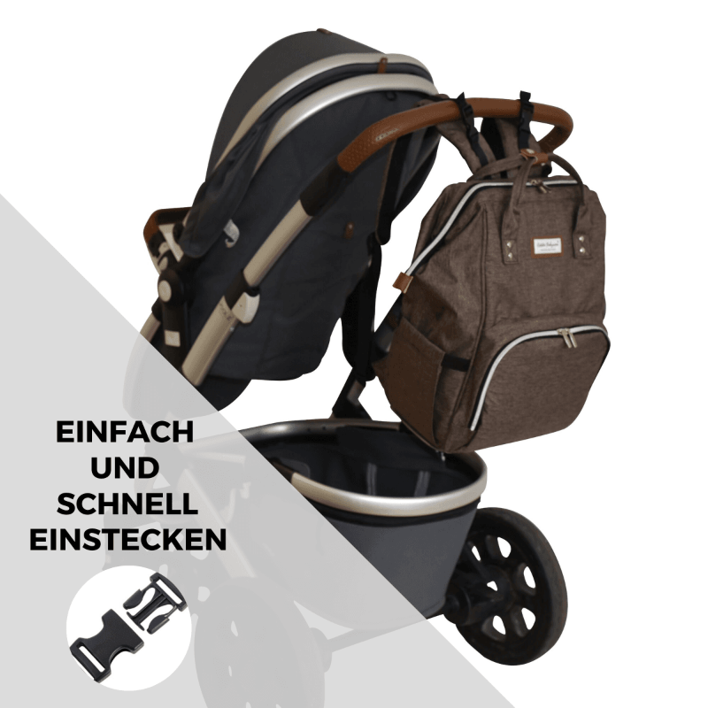 Wickelrucksack | Groß | Braun | Kiddie Babywear | Modern und Praktisch