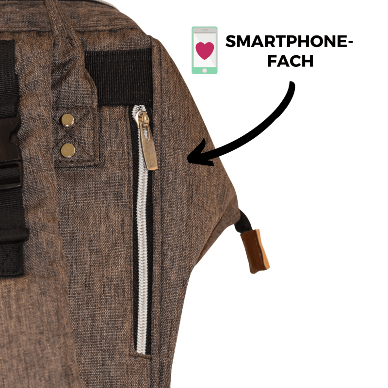 Wickelrucksack | Groß | Braun | Kiddie Babywear | Modern und Praktisch