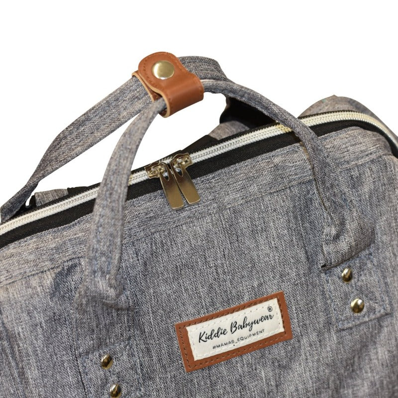 Wickelrucksack | Groß | Grau | Kiddie Babywear | Modern und Praktisch