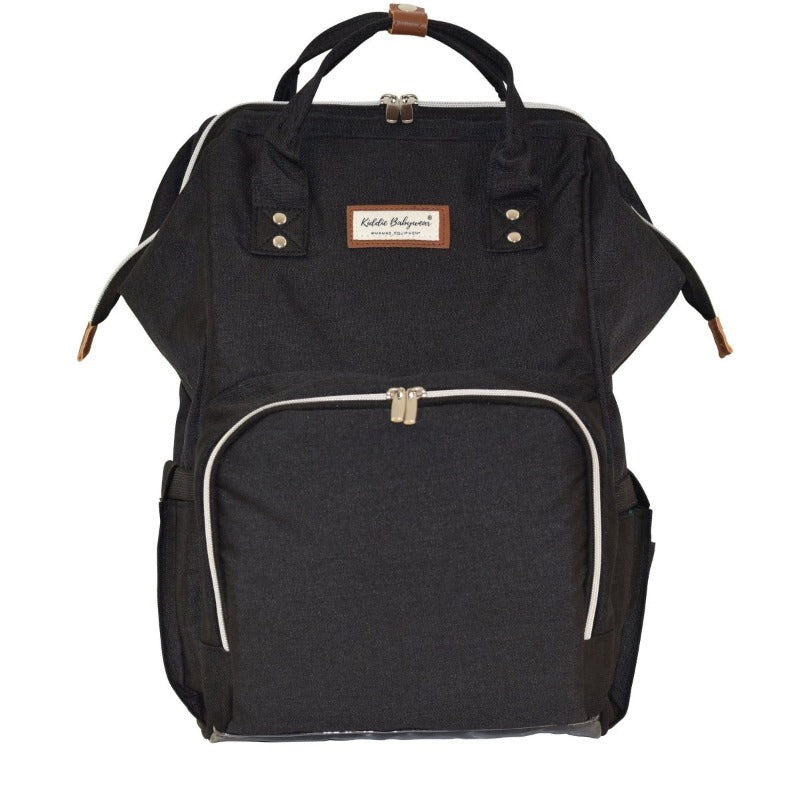 Wickelrucksack | Groß | Schwarz | Kiddie Babywear | Modern und Praktisch