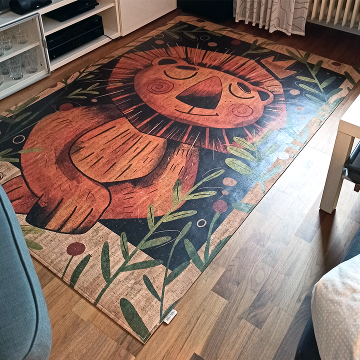 Korkteppich, Löwe