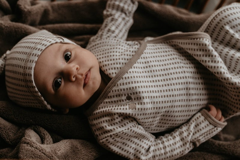 Babyschlafsack mit Mütze - Warm Braun