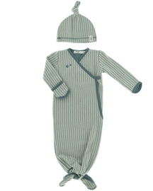 Babyschlafsack mit Mütze - Nebel Grün