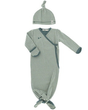 Babyschlafsack mit Mütze - Nebel Grün