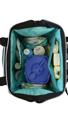 Wickelrucksack | Groß | Grau | Kiddie Babywear | Modern und Praktisch