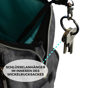 Wickelrucksack | Groß | Grau | Kiddie Babywear | Modern und Praktisch