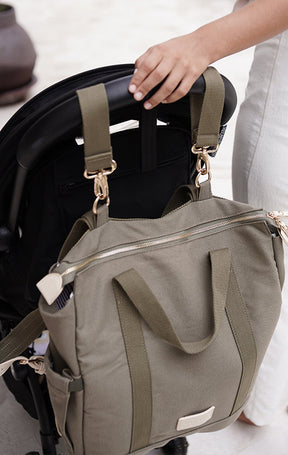 Wickelrucksack | Khaki | MumExplorer™ | Bio Baumwolle