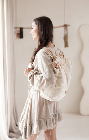 Wickelrucksack | Creme | MumExplorer™ | Bio Baumwolle