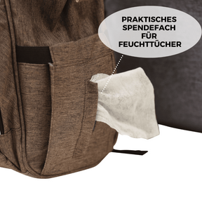 Wickelrucksack | Groß | Braun | Kiddie Babywear | Modern und Praktisch