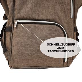 Wickelrucksack | Groß | Braun | Kiddie Babywear | Modern und Praktisch