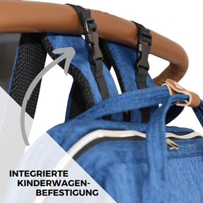 Wickelrucksack | Groß | Dunkelblau | Kiddie Babywear | Modern und Praktisch