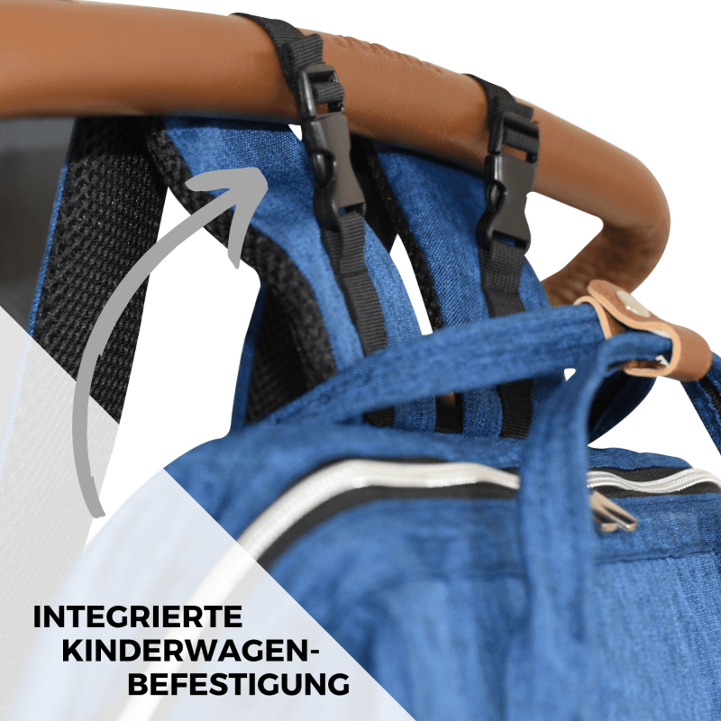 Wickelrucksack | Groß | Dunkelblau | Kiddie Babywear | Modern und Praktisch