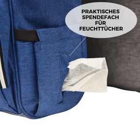 Wickelrucksack | Groß | Dunkelblau | Kiddie Babywear | Modern und Praktisch