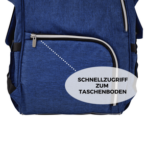 Wickelrucksack | Groß | Dunkelblau | Kiddie Babywear | Modern und Praktisch