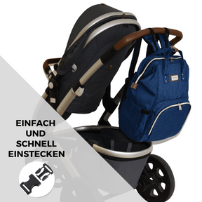 Wickelrucksack | Groß | Dunkelblau | Kiddie Babywear | Modern und Praktisch