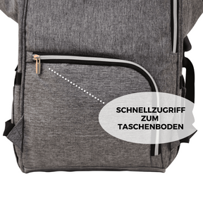 Wickelrucksack | Groß | Grau | Kiddie Babywear | Modern und Praktisch